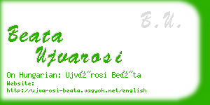 beata ujvarosi business card